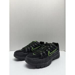 Nike P-6000 Premium Black Impact Green IF0668 003 Size 10 Mesh Runner Workout